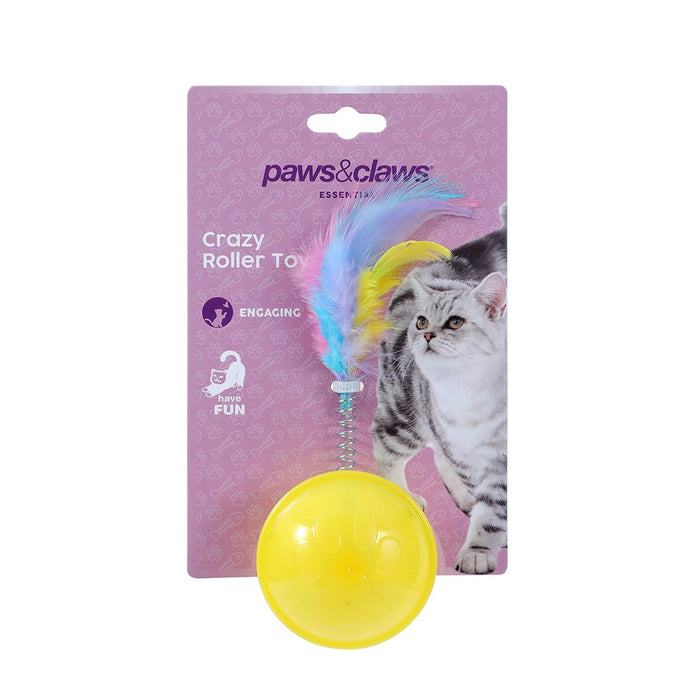 Paws & Claws CRAZY ROLLING CAT TOY 10X4CM