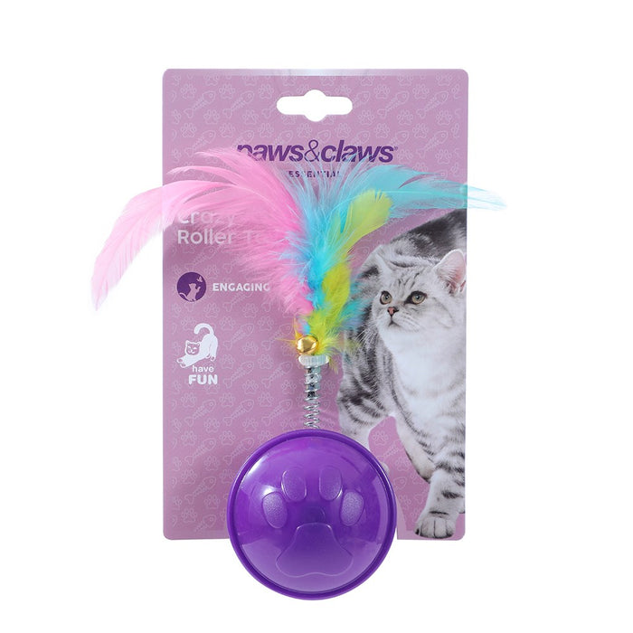 Paws & Claws CRAZY ROLLING CAT TOY 10X4CM