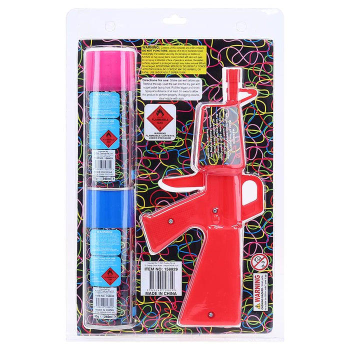 Party String With Gun Includes: 2 x 85g Party String & Gun