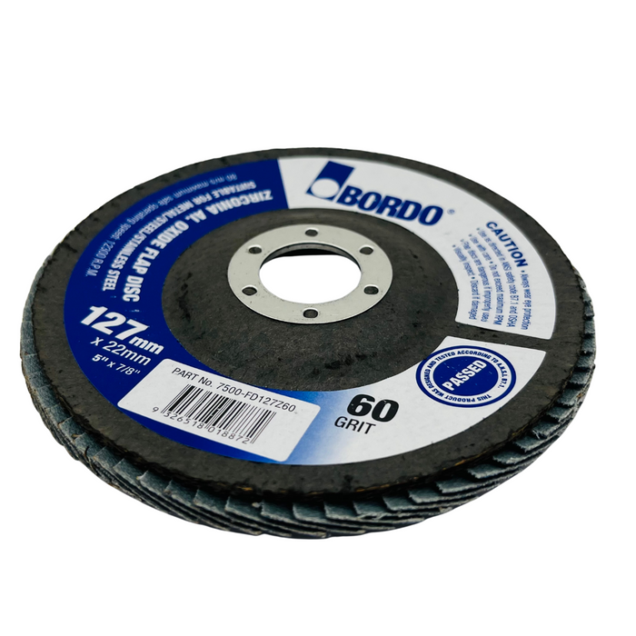 Bordo 127mm 60 Grit Flap Disc pack of 10