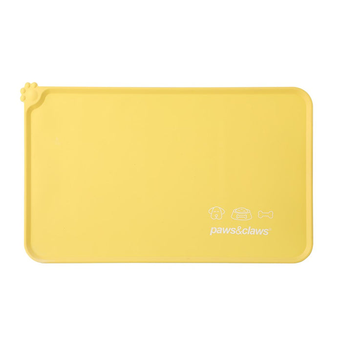 Paws & Claws PET NON-SLIP SILICONE FOOD MAT 49X30CM RECTANGLE