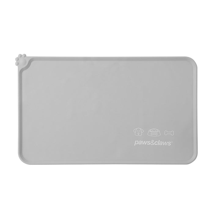 Paws & Claws PET NON-SLIP SILICONE FOOD MAT 49X30CM RECTANGLE