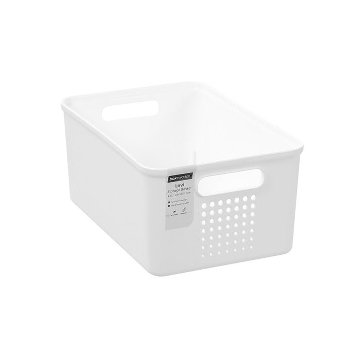 Boxsweden Levi Storage Basket 4.5L 26X18X11.5Cm White