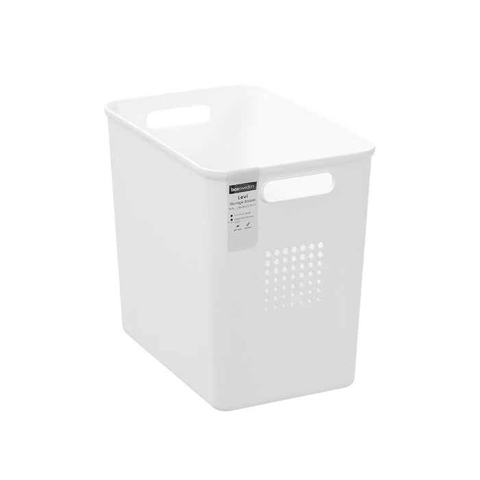 Boxsweden Levi Storage Basket Tall 8.5L 26X18X23.5Cm White