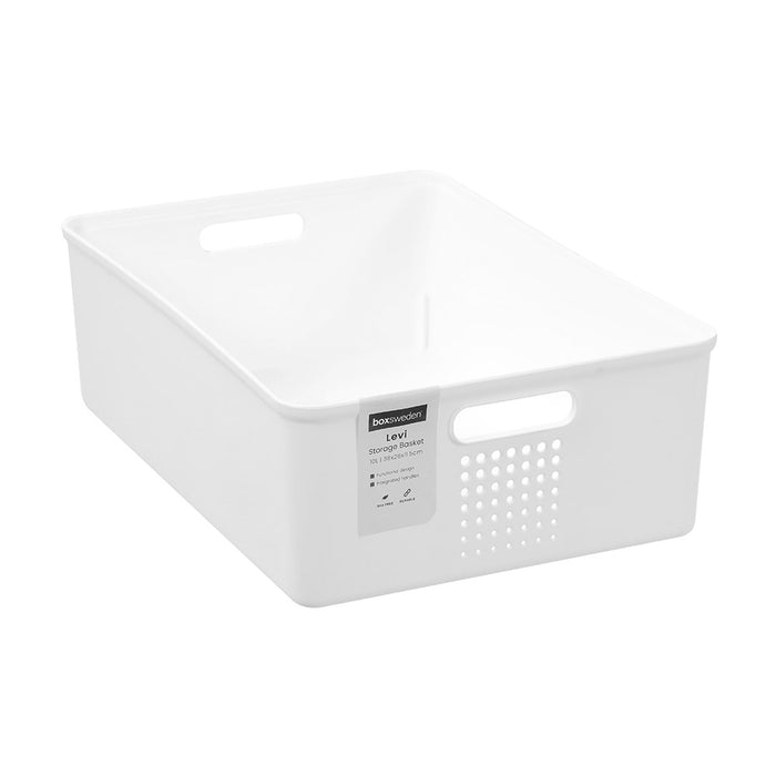 Boxsweden Levi Storage Basket 10L 36X26X11.5Cm White
