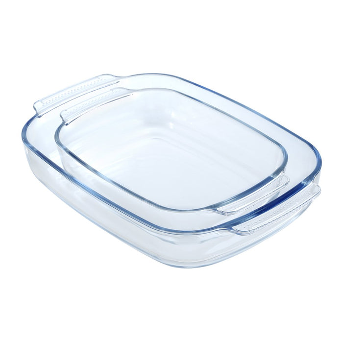 Lemon & Lime YORKSHIRE GLASS BAKEWARE W/ HANDLES RECT 2L 30X19.5X6CM