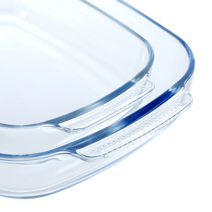 Lemon & Lime YORKSHIRE GLASS BAKEWARE W/ HANDLES RECT 2L 30X19.5X6CM
