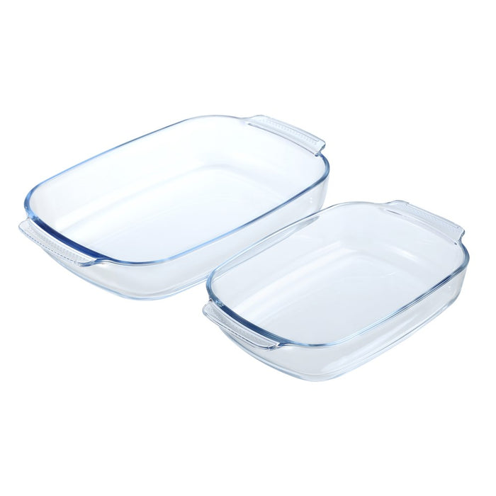 Lemon & Lime YORKSHIRE GLASS BAKEWARE W/ HANDLES RECT 3.8L 38X25X6.5CM