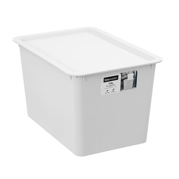 Boxsweden Tidy Storage Box Lidded 20L 37.5X25.5X22.5Cm