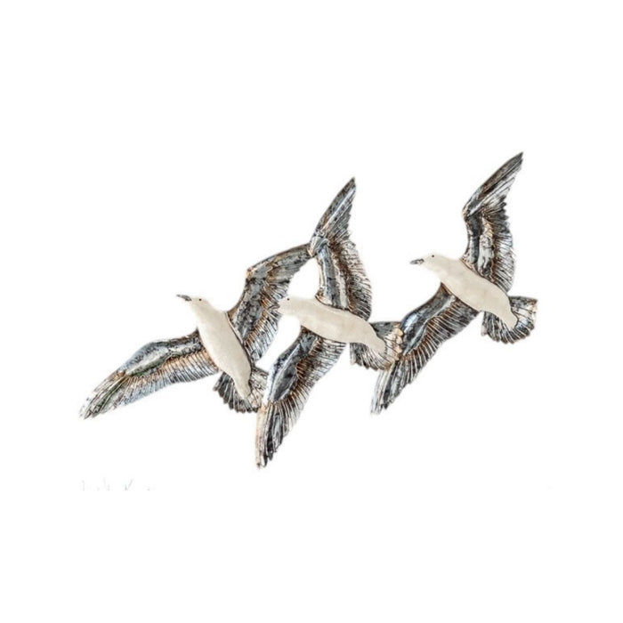 2 set Capiz Flock Seagulls Wall Art