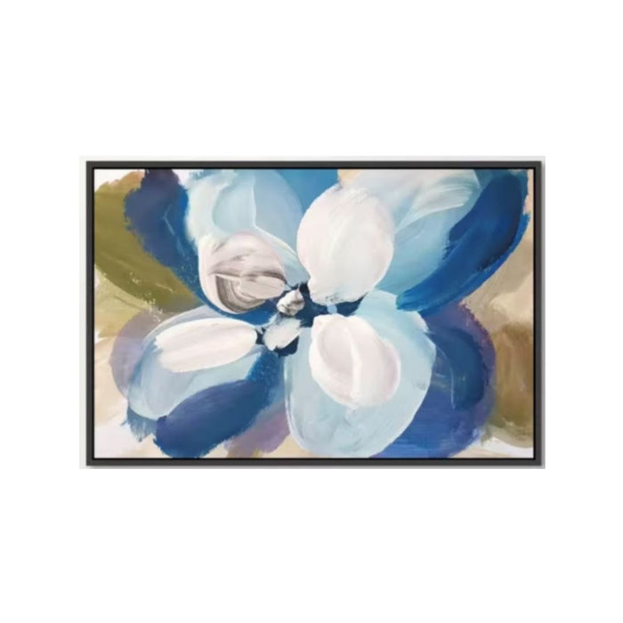 2 set Blue Flower Canvas Art