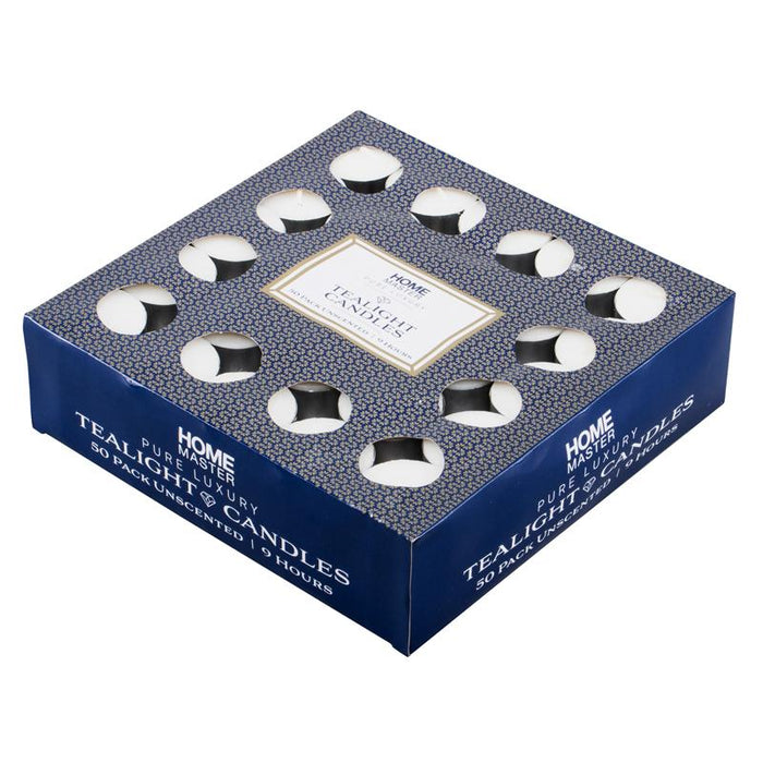 Candle Unscented Tealight 9 Hour 50pc