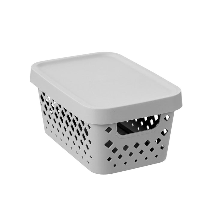 Boxsweden Boxsweden Diamond Storage Basket Lidded 4L 26X18X12.5Cm