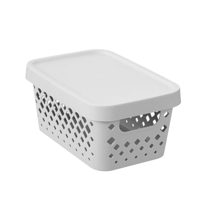 Boxsweden Boxsweden Diamond Storage Basket Lidded 4L 26X18X12.5Cm
