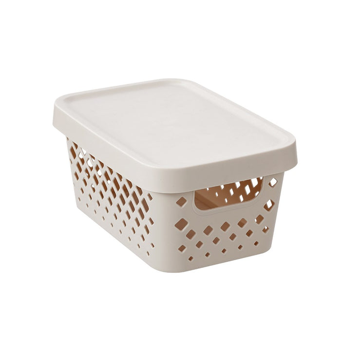 Boxsweden Boxsweden Diamond Storage Basket Lidded 4L 26X18X12.5Cm