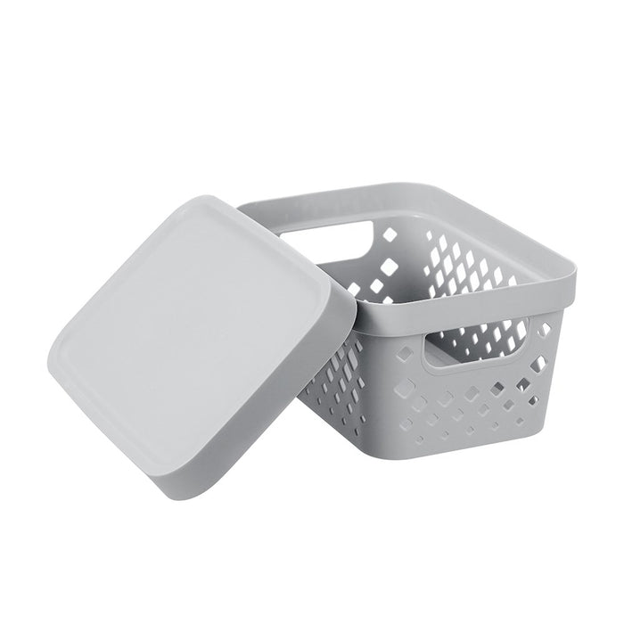 Boxsweden Boxsweden Diamond Storage Basket Lidded 4L 26X18X12.5Cm