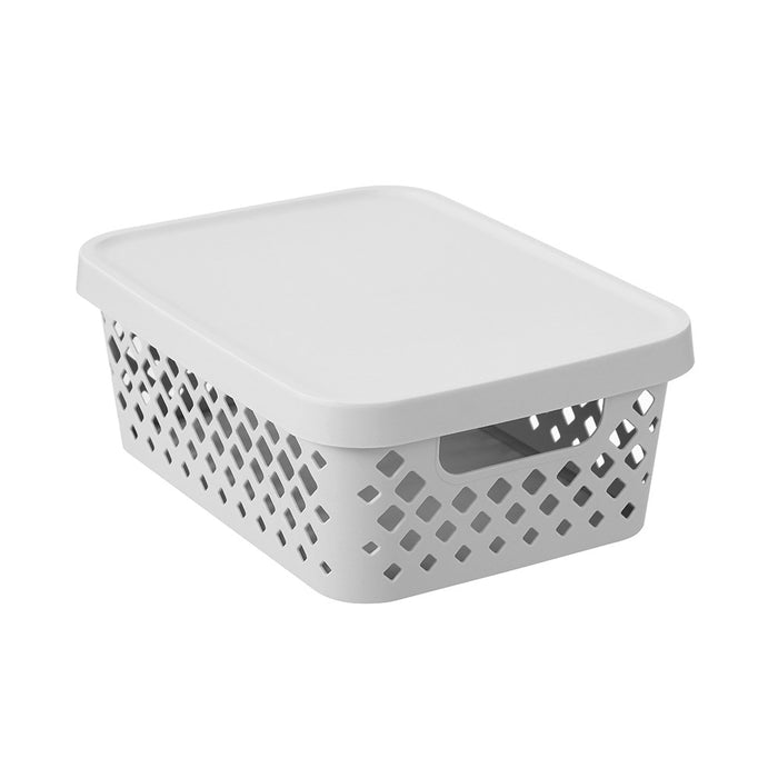 Boxsweden Boxsweden Diamond Storage Basket Lidded 10L 36X27X13.5Cm