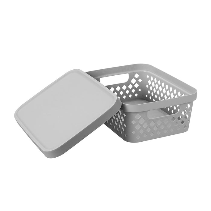 Boxsweden Boxsweden Diamond Storage Basket Lidded 10L 36X27X13.5Cm