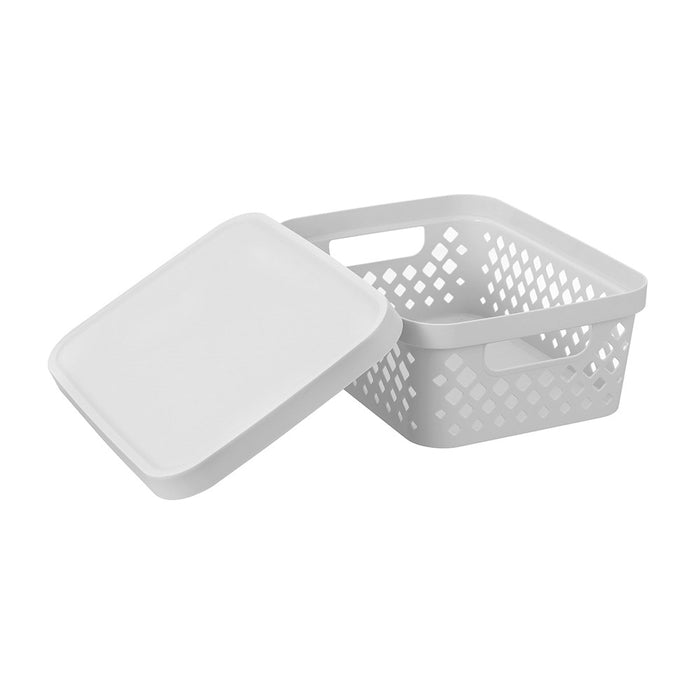 Boxsweden Boxsweden Diamond Storage Basket Lidded 10L 36X27X13.5Cm
