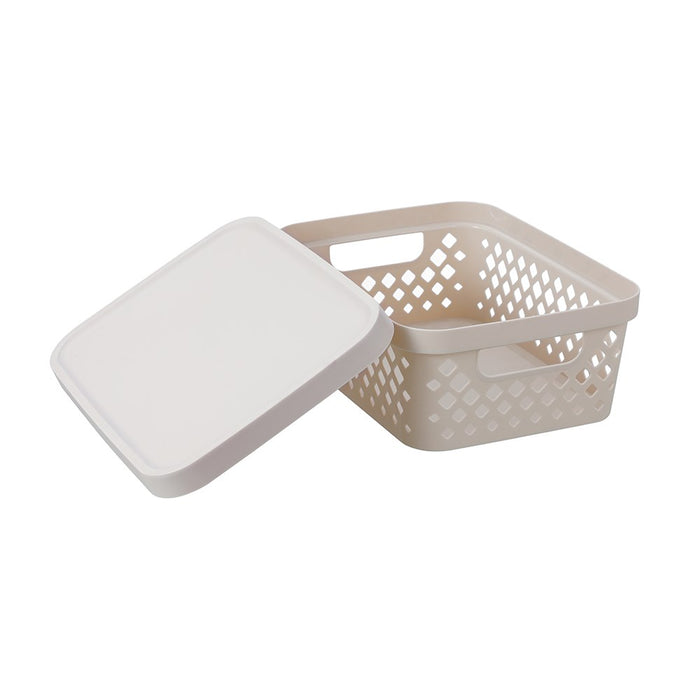 Boxsweden Boxsweden Diamond Storage Basket Lidded 10L 36X27X13.5Cm