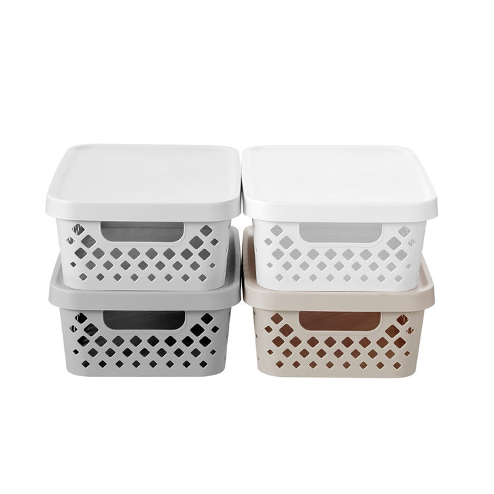 Boxsweden Boxsweden Diamond Storage Basket Lidded 10L 36X27X13.5Cm