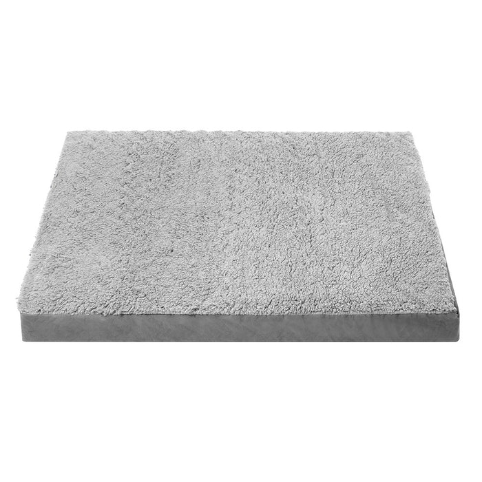 Paws & Claws ORTHOPEDIC PET BED GREY SUEDE 100X80X10CM