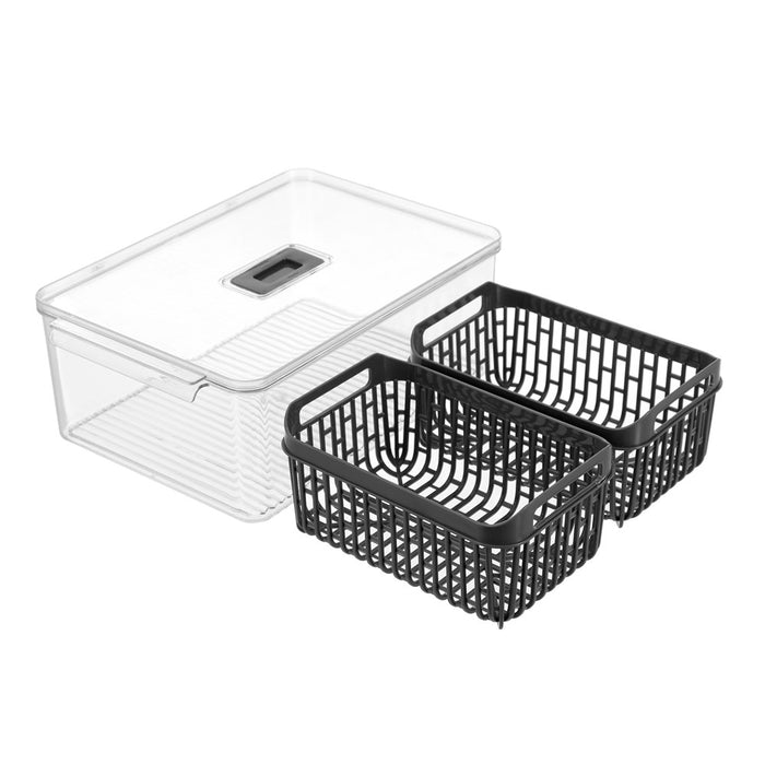Lemon & Lime CRYSTAL DUAL VEGETABLE STORER 4L 32.5X22.5X12.5CM
