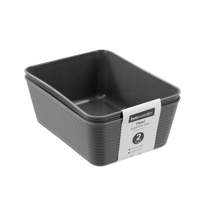 Boxsweden Flexible Organiser Tray 2Pk 17X12.5X6.5Cm