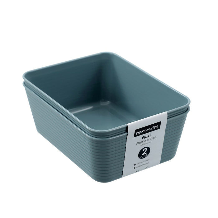 Boxsweden Flexible Organiser Tray 2Pk 17X12.5X6.5Cm
