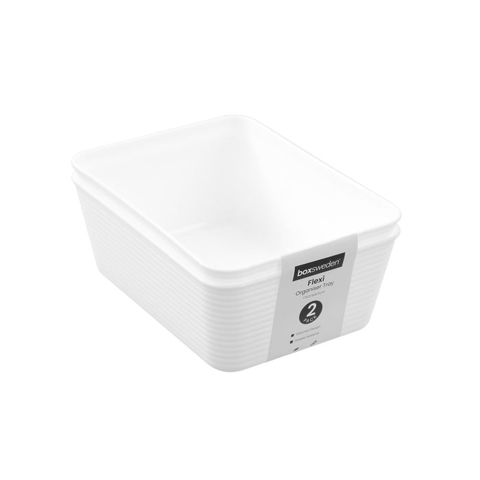 Boxsweden Flexible Organiser Tray 2Pk 17X12.5X6.5Cm