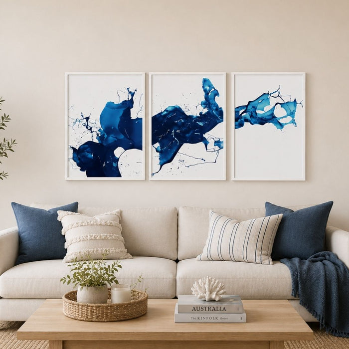2 set Ink Splash 3 Piece Canvas Art