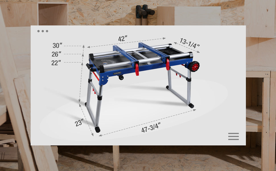 Workpro 4-In-1 Multi-Function Folding Workbench portable work table