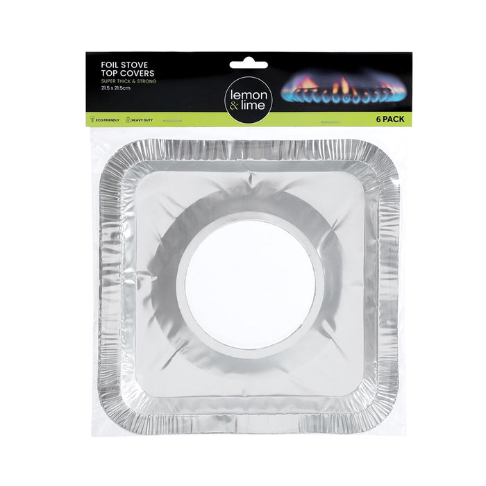Lemon & Lime FOIL STOVE TOP COVERS 6PK 21.5X21.5CM