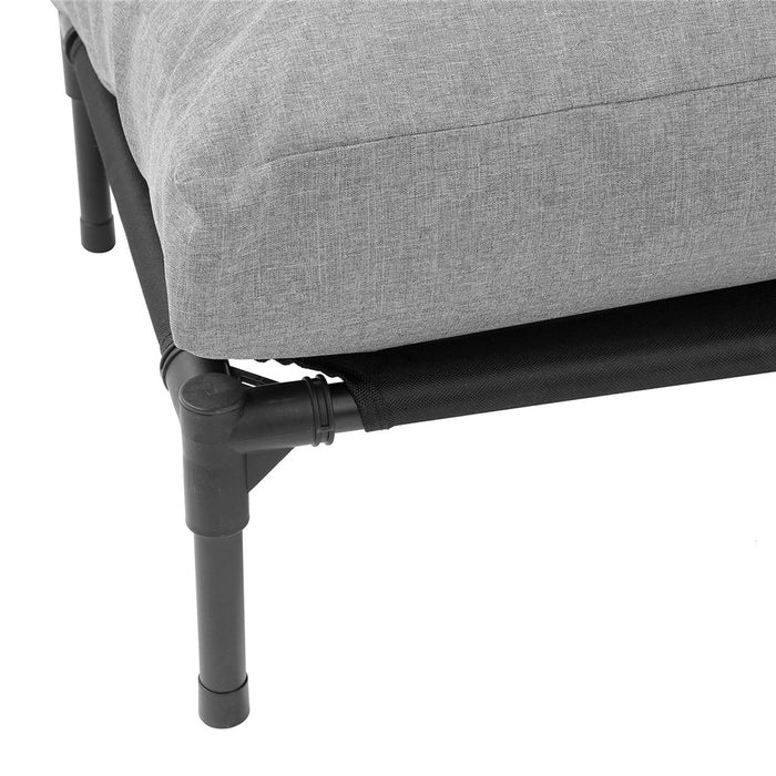 Paws & Claws ELEVATED SOFA PET BED MED 64.5X49X38.5CM LINEN GREY