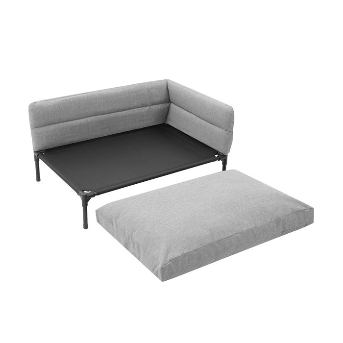 Paws & Claws ELEVATED SOFA PET BED LGE 93.5X63X48CM LINEN GREY