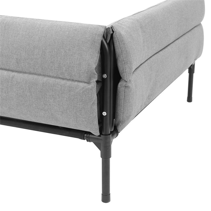 Paws & Claws ELEVATED SOFA PET BED LGE 93.5X63X48CM LINEN GREY