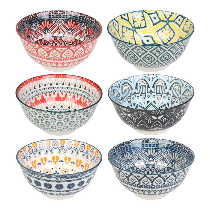 Lemon & Lime MOROCCAN DECO CERAMIC SERVING BOWL 15.5CM