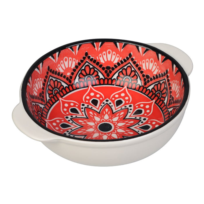Lemon & Lime MOROCCAN DECO CERAMIC HANDLED BOWL 16X13.5X5CM