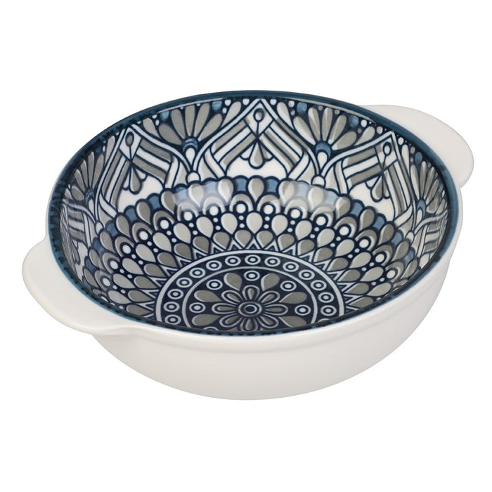 Lemon & Lime MOROCCAN DECO CERAMIC HANDLED BOWL 16X13.5X5CM