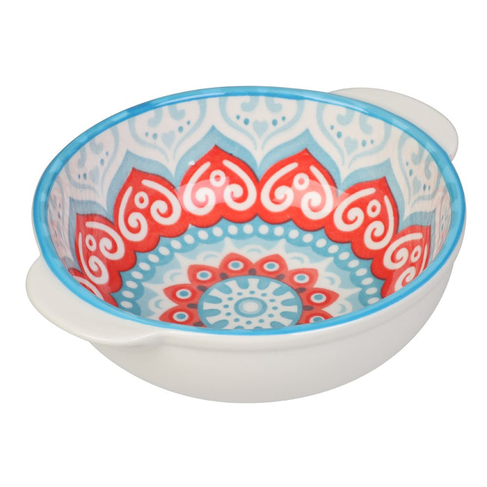 Lemon & Lime MOROCCAN DECO CERAMIC HANDLED BOWL 16X13.5X5CM