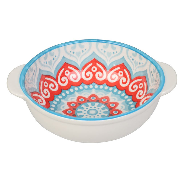 Lemon & Lime MOROCCAN DECO CERAMIC HANDLED BOWL 16X13.5X5CM