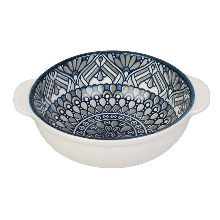 Lemon & Lime MOROCCAN DECO CERAMIC HANDLED BOWL 16X13.5X5CM