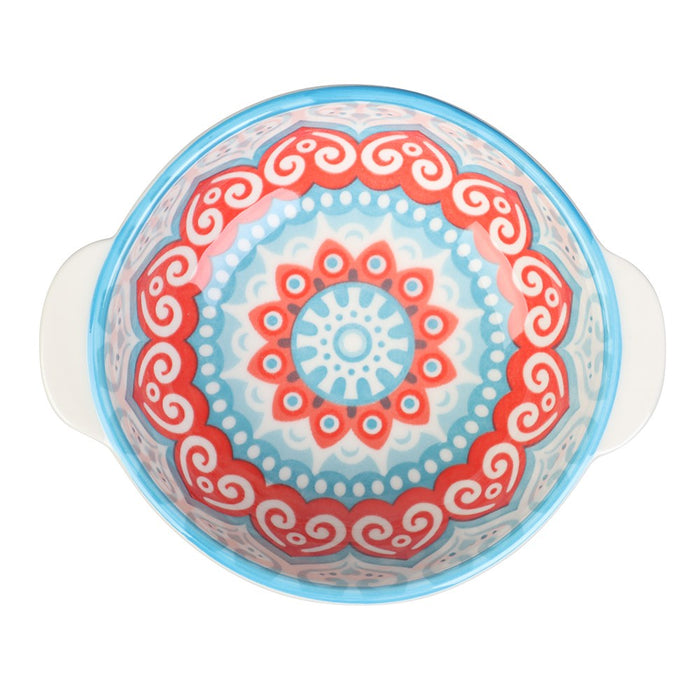 Lemon & Lime MOROCCAN DECO CERAMIC HANDLED BOWL 16X13.5X5CM