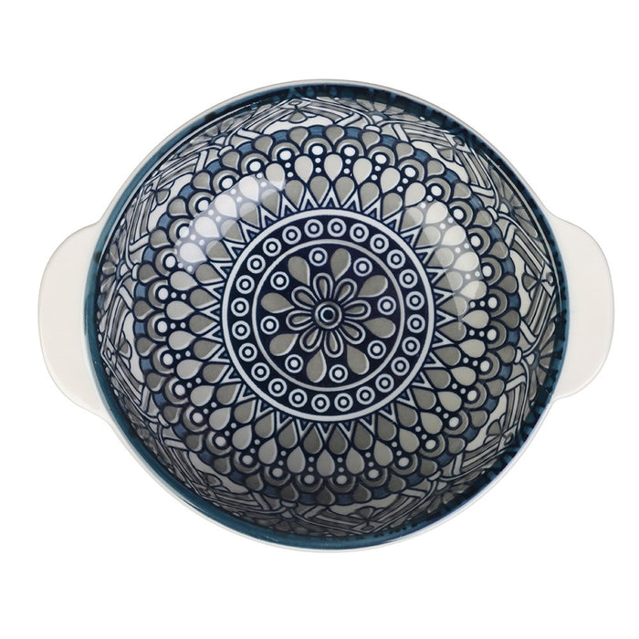 Lemon & Lime MOROCCAN DECO CERAMIC HANDLED BOWL 16X13.5X5CM