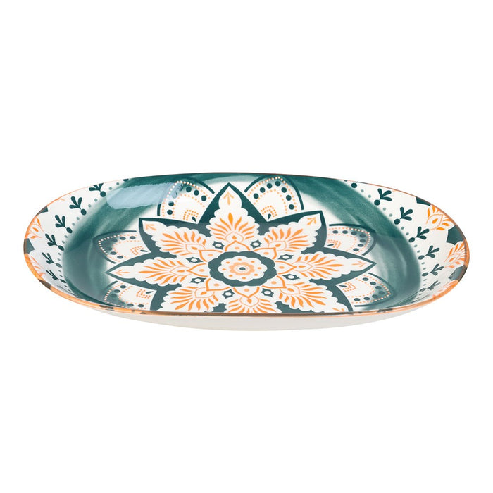Lemon & Lime MOROCCAN DECO CERAMIC OVAL PLATTER 24X15.5CM