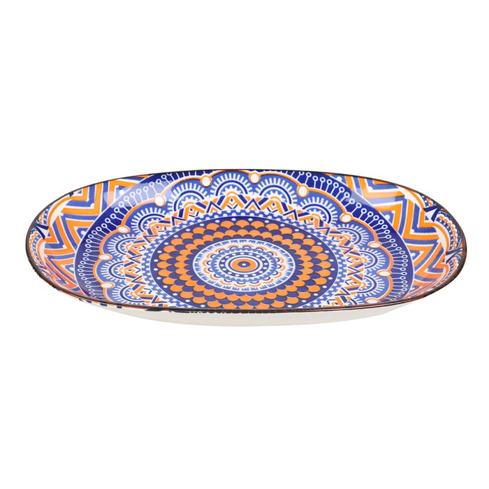 Lemon & Lime MOROCCAN DECO CERAMIC OVAL PLATTER 24X15.5CM