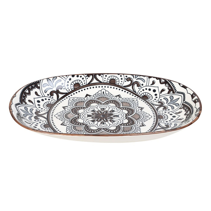 Lemon & Lime MOROCCAN DECO CERAMIC OVAL PLATTER 24X15.5CM