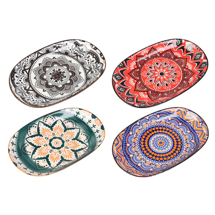 Lemon & Lime MOROCCAN DECO CERAMIC OVAL PLATTER 24X15.5CM