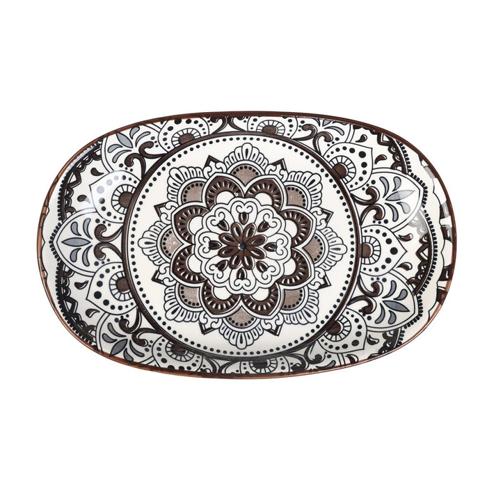 Lemon & Lime MOROCCAN DECO CERAMIC OVAL PLATTER 24X15.5CM