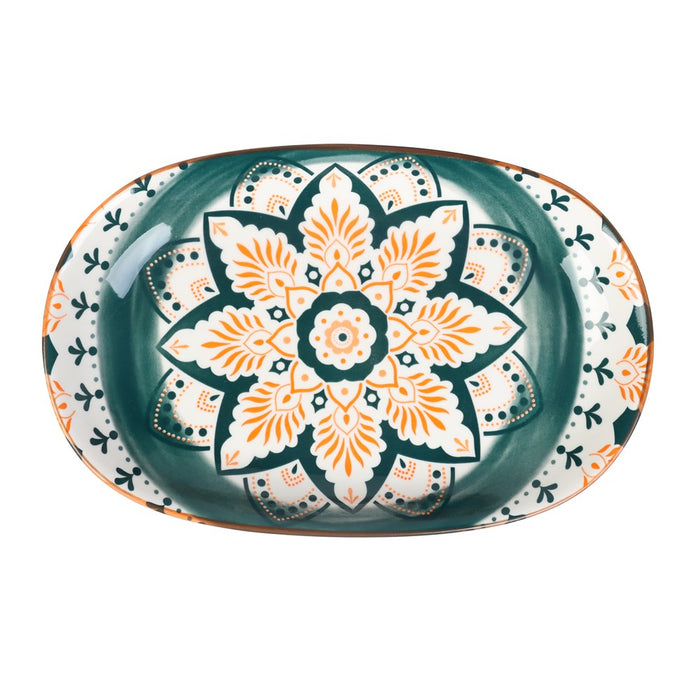 Lemon & Lime MOROCCAN DECO CERAMIC OVAL PLATTER 24X15.5CM